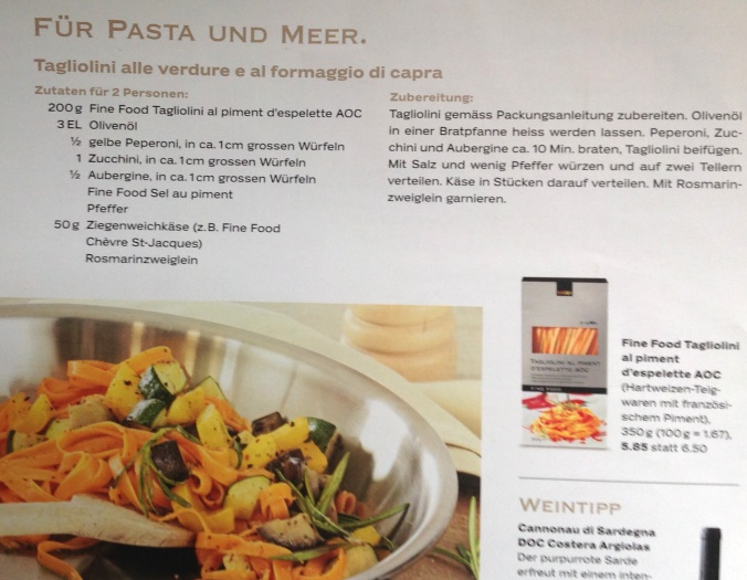 TAGLIOLINI ALLE VERDURE